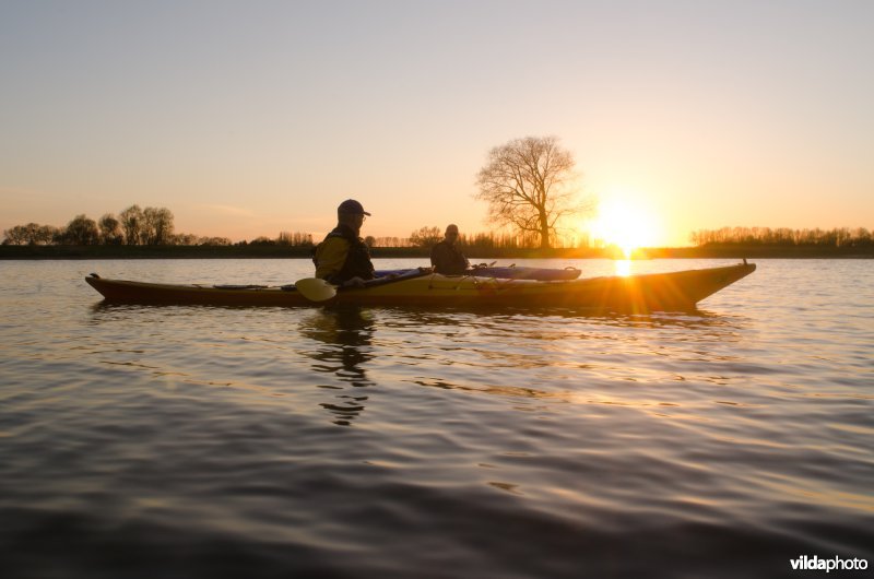 Kanovaren op de IJssel