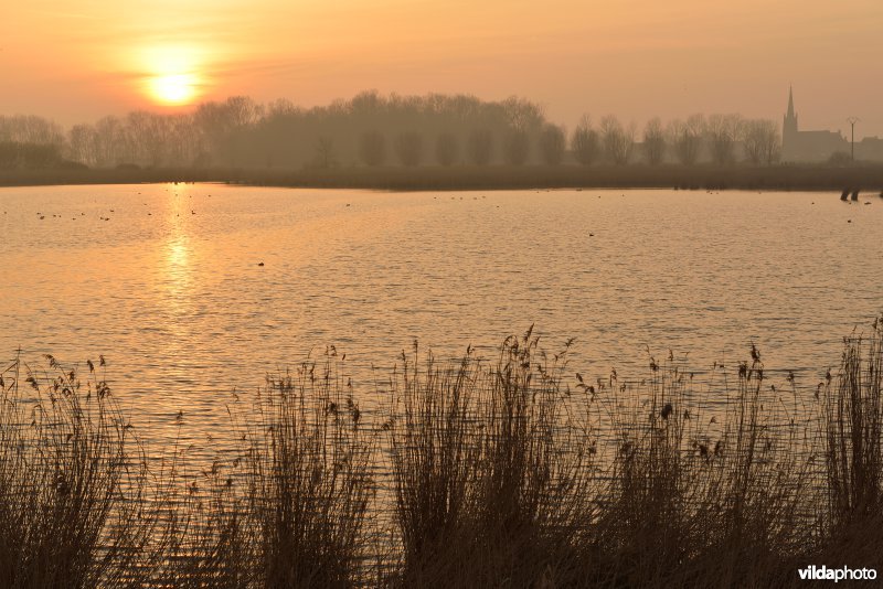 Zonsondergang aan de Viconiakleiputten