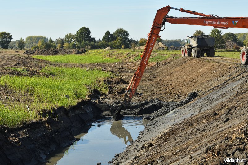 Uitgraven van oude Schelde