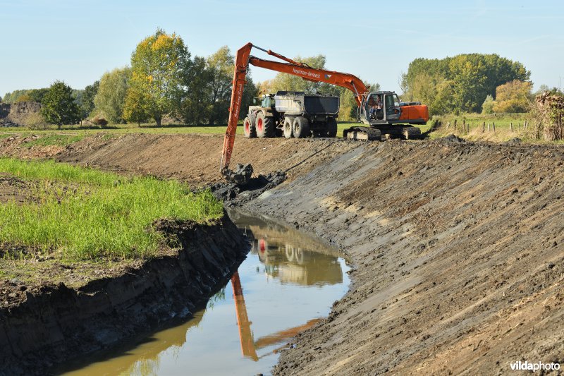 Uitgraven van oude Schelde