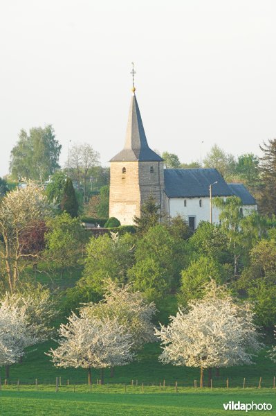 Zicht op het dorpje Grootloon