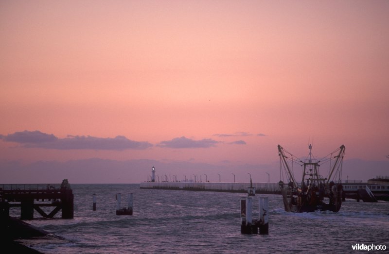 Vissersboot vaart uit