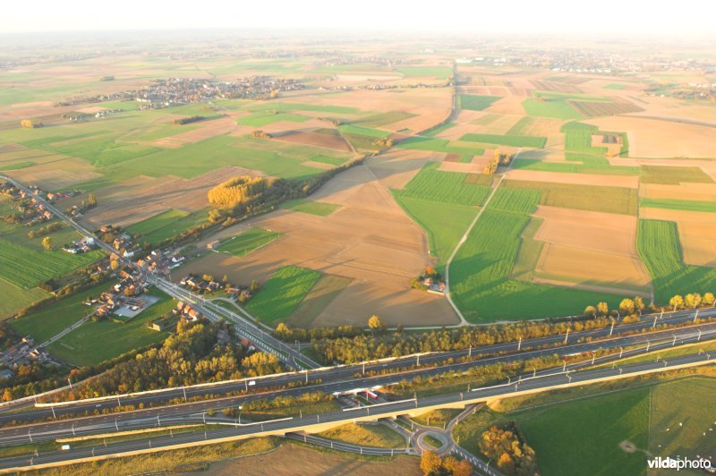 Luchtfoto autosnelweg