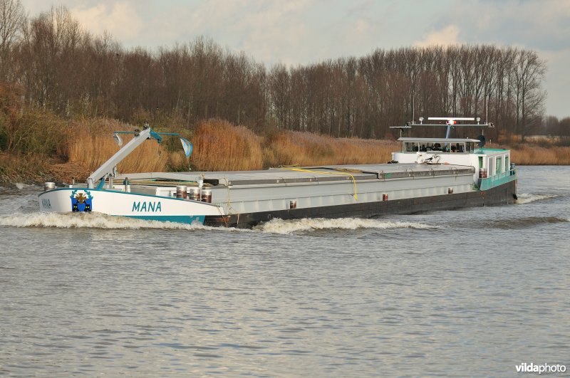 Vrachtboot op de Schelde