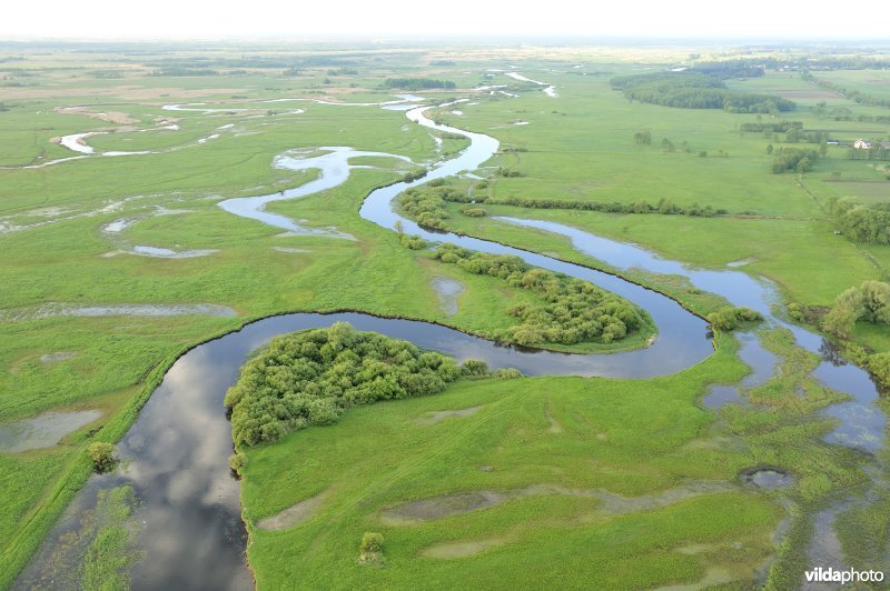 Luchtfoto van de Biebrza