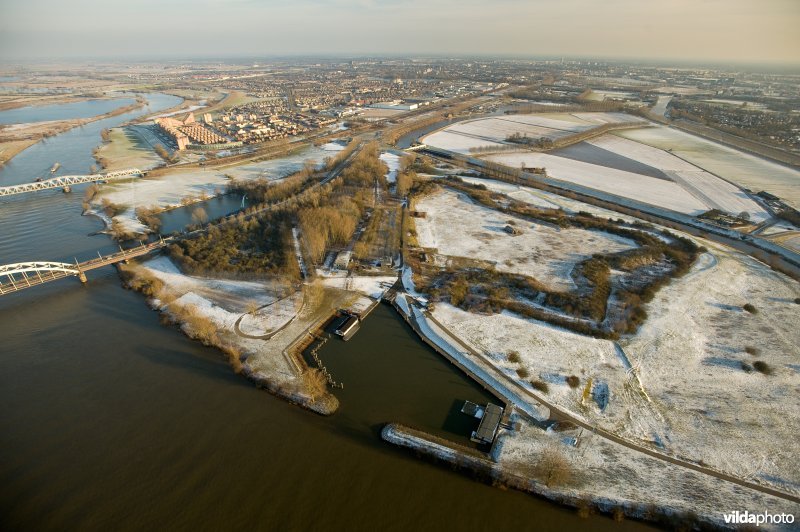 Luchtfoto van fort Crevecoeur