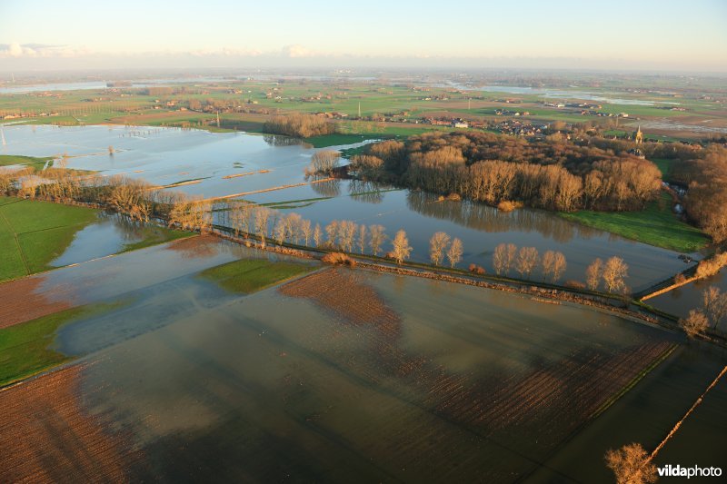 Overstroomde Martjesvaart en Merkem