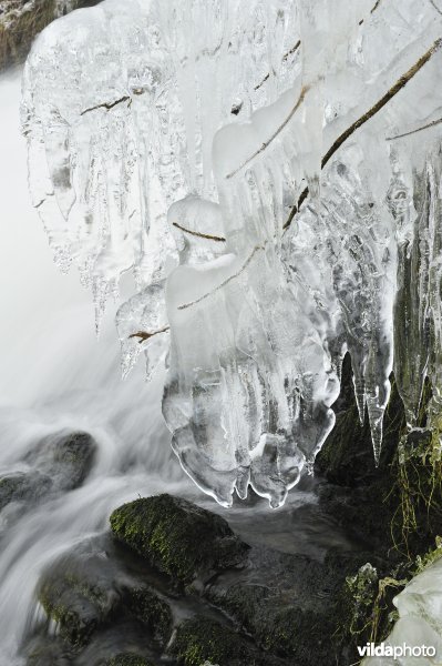 Waterval van Coo in de winter