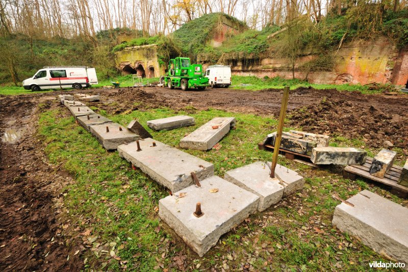 Renovatiewerken aan Fort Steendorp