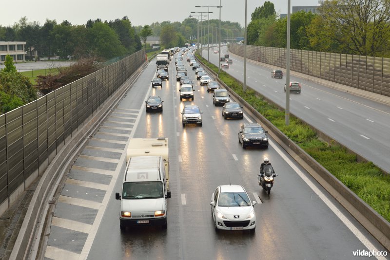 File op de snelweg